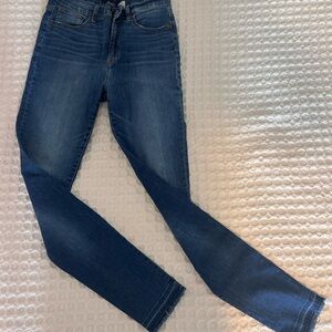 J. Crew Classic Blue Women's Skinny Jeans Raw Hem